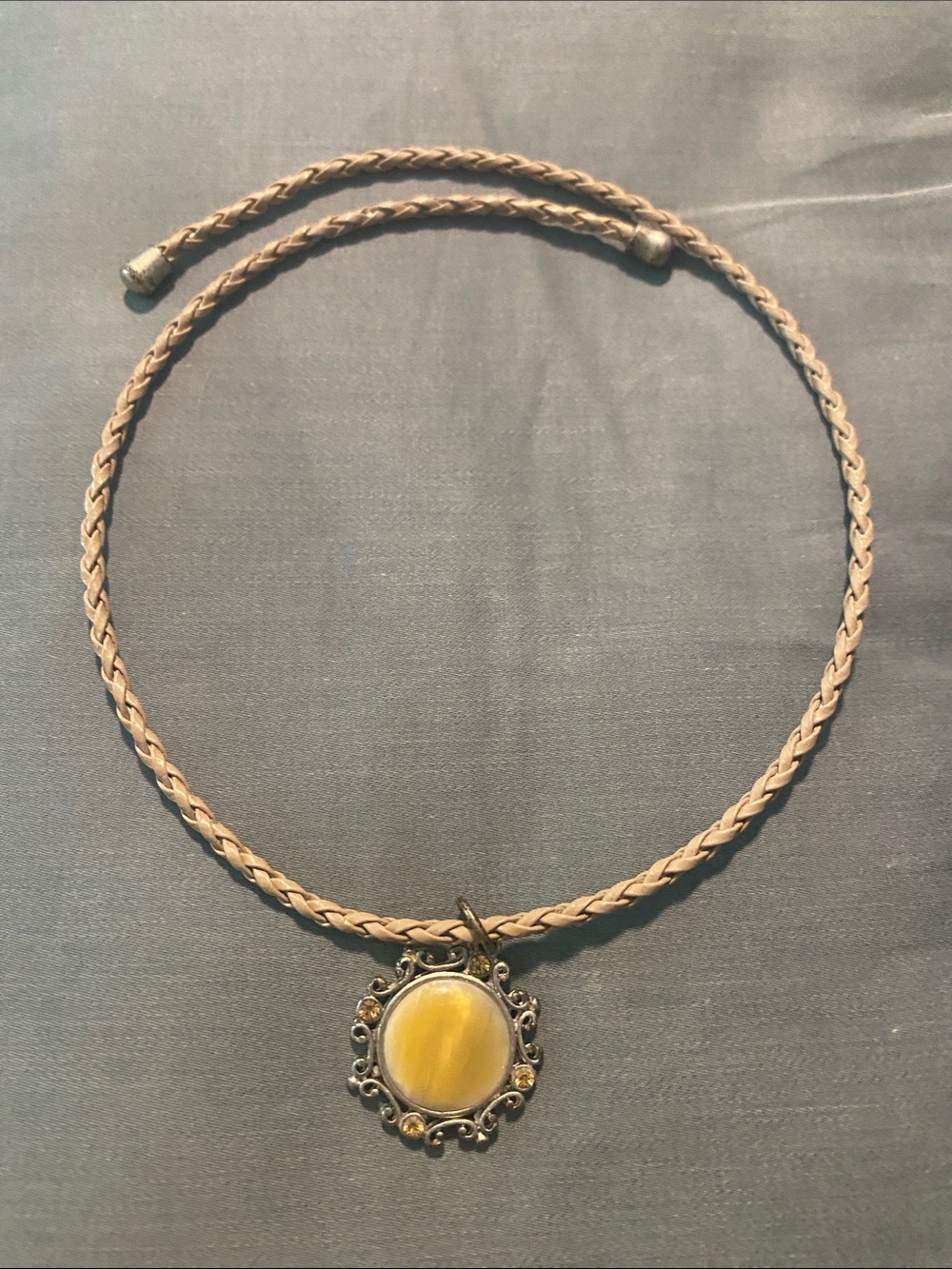 Yellow Stone Pendant Necklace - Women Jewelry